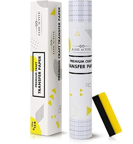 Transfer Tape for Vinyl - Premium Clear Vinyl Transfer Paper Roll - 12" X 15 FT Clear w/Alignment Grid - Quality Adhesive Transfer Tape The Perfect Solution for Your Vinyl Projects