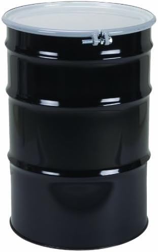 SKOLNIK Carbon Steel Open Head Drum, 55 gallons, Bolt Ring, 1.5mm Body Gauge (Pack of 1)