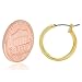 Gold Plated 17mm Smooth Round Hoop Earrings
