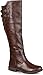 Brinley Co. Womens Regular and Wide-Calf Knee-High Double-Buckle Riding Boot