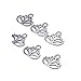 Housweety 50PCs Charm Pendants Lotus Flower Silver Tone 17mmx14mm(5/8