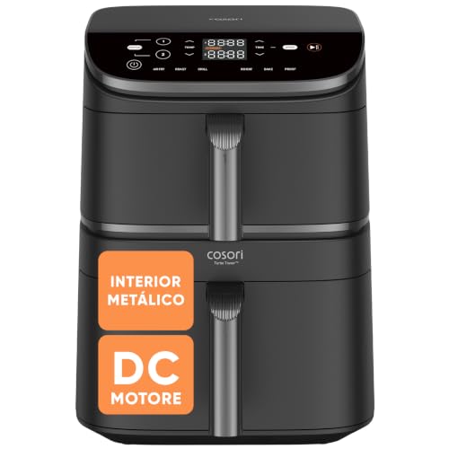 Freidora de Aire 10,8 L Turbo Tower, Doble Cesta Vertical