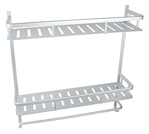 niceeshop(TM) Estante de Aluminio de Doble Capa de Flotante de Montado