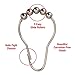 2LB Depot Shower Curtain Hooks, Brushed Nickel, Rust Resistant Stainless Steel, Set of 12 Decorative Shower Rings + Bonus Ring for Shower Rods