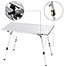 CampLand Aluminum Height Adjustable Folding Table Camping Outdoor Lightweight for Camping, Beach, Backyards, BBQ, Party and Picnic