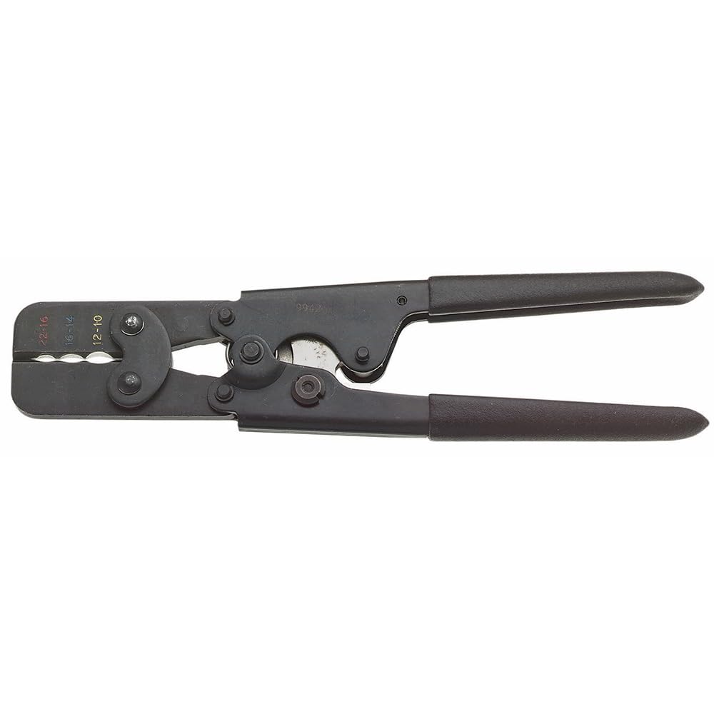 Klein Tools T1715 Insulated Crimper, Made in USA, Full Cycle Ratcheting, Insulated Terminals in Wires 22-16, 16-14, 12-10