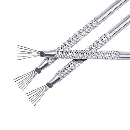 Senkary 6 Pieces Clay Ceramic Needle Detail Tools and Feather Wire Texture Tool for Clay Pottery Sculpting