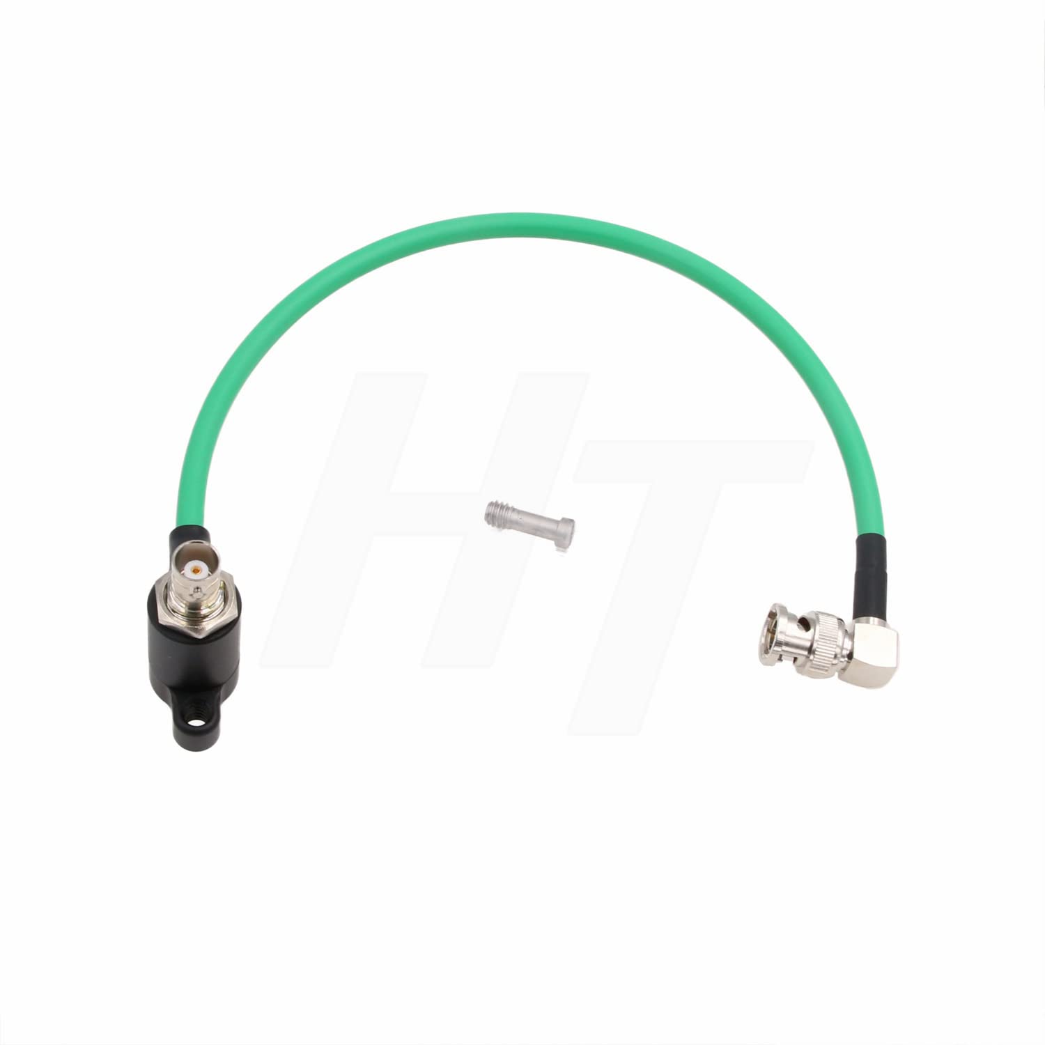Hangton 12G 3G HD SDI PRedector Surge PRedector Right Angled BNC Cable PRedector for RED Komodo Alexa Blackmagic Camera Atomos Monitor 30cm (Green-angled)