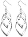 Tapp Collections™ Fashionable Sterling Silver Double Marquise Loops Design Earrings