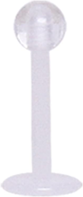 Cocobul Body Jewelry PTFE Labret/Monroe with UV Acrylic Ball | 16 Gauge - 3/8" - 3mm Ball **Choose Color**