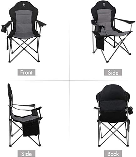 Ever Advanced Chaise De Camping Pliable Portable Robuste Dossier Haut Porte-gobelet Avec Sac De Transport Jardin Pêche…