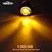 Partsam 8X 3/4 inch Mount Amber Clearance LED Bullet light Lamp Truck Trailer Round Side Marker Lights Lamps