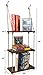 Hanging Wall Shelf - Wood Swing Storage Shelves - Jute Rope Organizer Rack - Rustic Home Decor Bookshelf - Window Plant Shelves - Floating Collectibles Display - Decorative Farmhouse Bookshelves