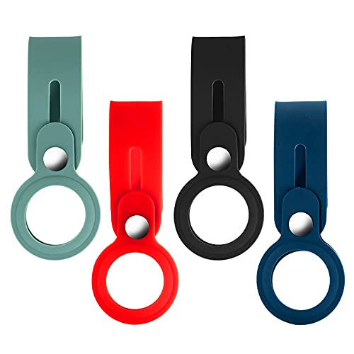4 Pack AirTag Case AirTag Keychain Silicone AirTag Holder Cover