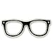PinMart's Black Glasses Frames Eyeglasses Enamel Lapel Pin