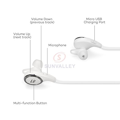 image for TaoTronics Bluetooth Headphones Wireless Earbuds Sports In Ear Sweatpr