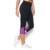Under Armour Women's Fly-By Run Capri, Anthracite/Mega Magenta, Large