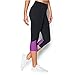Under Armour Women's Fly-By Run Capri, Anthracite/Mega Magenta, Large