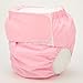 Sigzagor Large Teen Adult Cloth Diaper Nappy Reusable Washable for Disability Incontinence with Hook and Loop for Women (Pink (Large 26in to 50in))