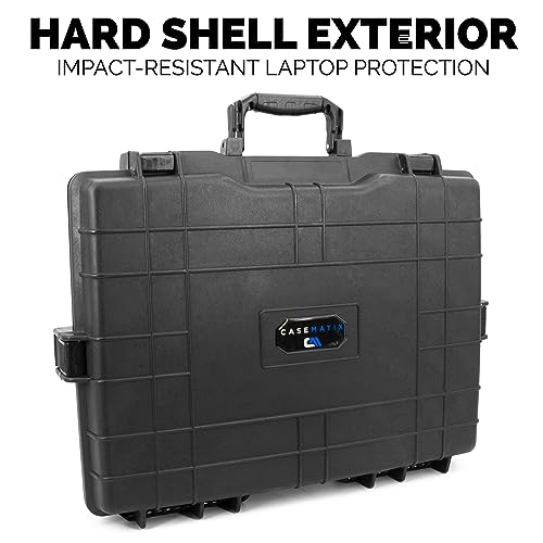 CASEMATIX Waterproof Laptop Hard Case for 1517 inch Gaming Laptops and