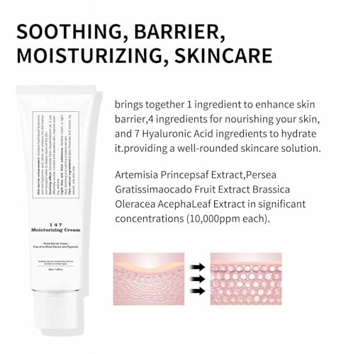 LBOYLOVE® 147 Barrier Repair Cream，Hyaluronic Acid combined with Ceramides Offers Deep Nourishment,Provides Daily Skin Barrier Repair Care,Korean Vegan formula, Applicable to All Skin Types