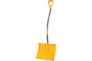 True Temper 1603400 Poly Snow Shovel/Pusher with Ergonomic D-Grip Steel Handle 18 Inch