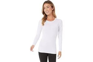 32 Degrees Women's Lightweight Baselayer Crew Top | Long Sleeve | Form Fitting | 4-Way Stretch | Thermal