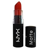 NYX Matte Lipstick MLS08 - Pure Red (Bright Red-Orange) Long Lasting Lipsticks Net Wt. 0.16 oz