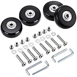 OwnMy Luggage Suitcase Replacement Wheels, Rubber Swivel Caster Wheels Bearings Repair Kits