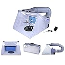 Master Airbrush Brand Lighted Portable Hobby Airbrush Spray Booth with LED Lighting for Painting All Art, Cake, Craft, Hobby, Nails, T-shirts & More. Includes 6 Foot Exhaust Extension Hose