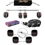 Sovyime Expandable Spreader Bar with Adjustable Straps of Yoga (Silver+Brown)