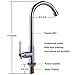 Sink Water Faucet Single Handle One Hole High Arc Chrome Stainless Steel Faucet for Kitchen Garden Boat Camper Water Filter Dispenser Easy Install
