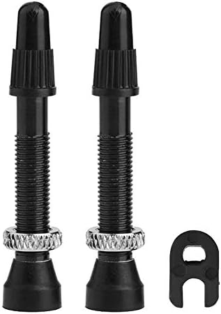 sikiwind 1 Pair Aluminum Alloy Tubeless Presta Valve Stems with Tool for MTB Mountain Road Bike Bicycle