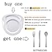 I00000 50Pcs White Plastic Dinner Plates 10.25 Inch, Premium Disposable Party Plates, Safe and Reusable, Heavy Duty Plastic Plates Perfect for Wedding & Party