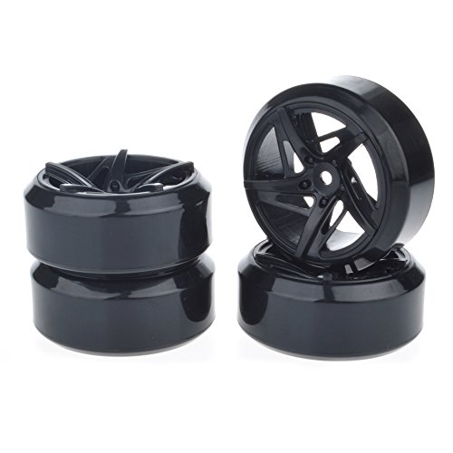 4 pcs 1/10 rc drift wheels tires set tyre wheel rim for…