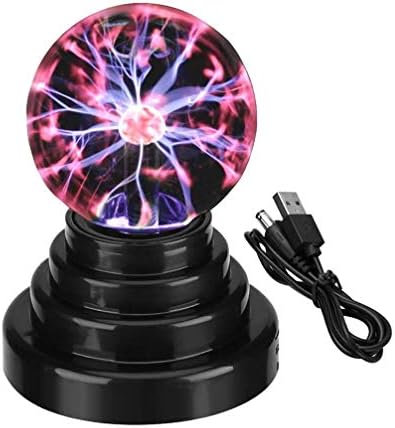 Yeying123 Plasma Ball Light Globe shape Night Touch Sensitive Lightning USB/Battery Operated Magic Decoration for Office Desk, Kids Child Party Birthday Gift Present Decoration