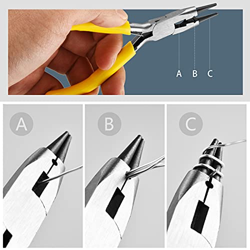 20 Gauge Craft Wire, 3 Rolls 0.8mm Copper Wire 10m Jewellery Wire with Pliers for Jewellery Making (Silver, Gold, Rose Gold)