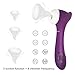 YHJ Suction Vibrator, Waterproof G Spot & Nipple & Clitoris Stimulator, 3 suction function and 8 vibration Modes Sex Toy for Women(Purple)