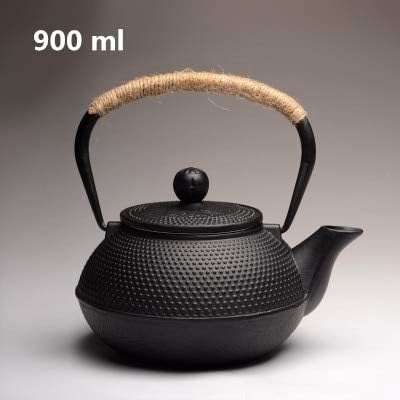 | Teapots | ml Authentic Rivet Cast Iron Teapot with Vintage Copper Cover Texture Japanese Tea Pot Tetsubin Kettle Cooking Tools | by AQANATURE