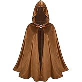 Gukefun Halloween Costume for Men Women Medieval Wizard Cloak with Hood Renaissance Hooded Capes Witch for Cosplay
