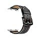 EloBeth Watch Band Compatible with Apple Watch Bands 38mm 40mm 42mm 44mm Series 5 4 3 2 1 iWatch Leather Band for Women Girls Metal Buckle (Black, 38 mm/40 mm)