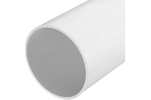 MECCANIXITY 5.5 Inch PVC Rigid Tube Round Pipe Hardware Tubing 131.4mm ID 140mm OD 35cm/14" Length White High Impact for Water Pipe, Cable Sleeve