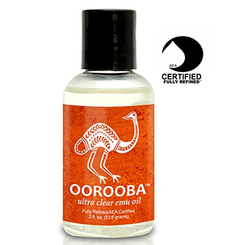 ULTRA CLEAR EMU OIL - 100% Natural Increased Potency Patented Process - Fully Refined/AEA Certified Emu Oil - For Face, Skin, Hair, Nails, Stretch Marks, Scars, Muscles & Joint Pain & More! 2 Fl Oz.