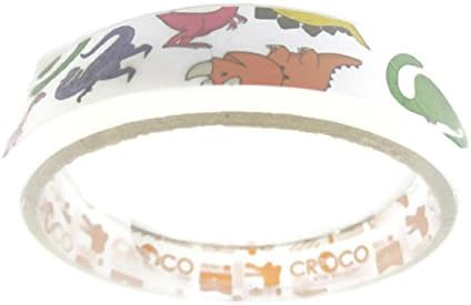 Chic CROCO Glossy Printed Sticker Roll, Dinosaur Dino Earth World T Rex