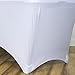 LinenTablecloth 6 ft. Rectangular Stretch Tablecloth White