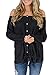 EZBELLE Women's Off The Shoulder Tops Long Sleeve/ Short Sleeve Button Down Shirts Tunic Blouse