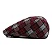 ZLSLZ Mens Unisex Newsboy Hat Cotton Flat Plaid Ivy Irish Cabbie Caps (winegezi)