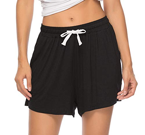 Vlazom Katoenen Pyjamabroek voor Dames, Nachtkleding, Korte Vrijetijdsbroek met Zakken en Trekkoord. - Image 3