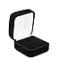 Gorgeous Premium Domed Shape Black Velvet Ring Box With Metal Hinge