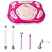 aPerfectLife Rechargeable Kids Karaoke Machine, Kids Microphone Music Toy Play Set with Microphone & Adjustable Stand, AUX Cable Connect to Electronic Devices